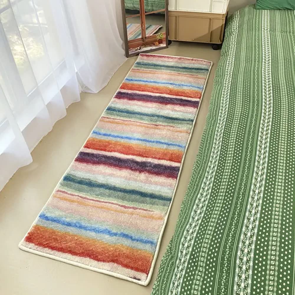 Tapis de salle de bain arc-en-ciel 40x119 cm pour la décoration douce d'une chambre d'enfant
