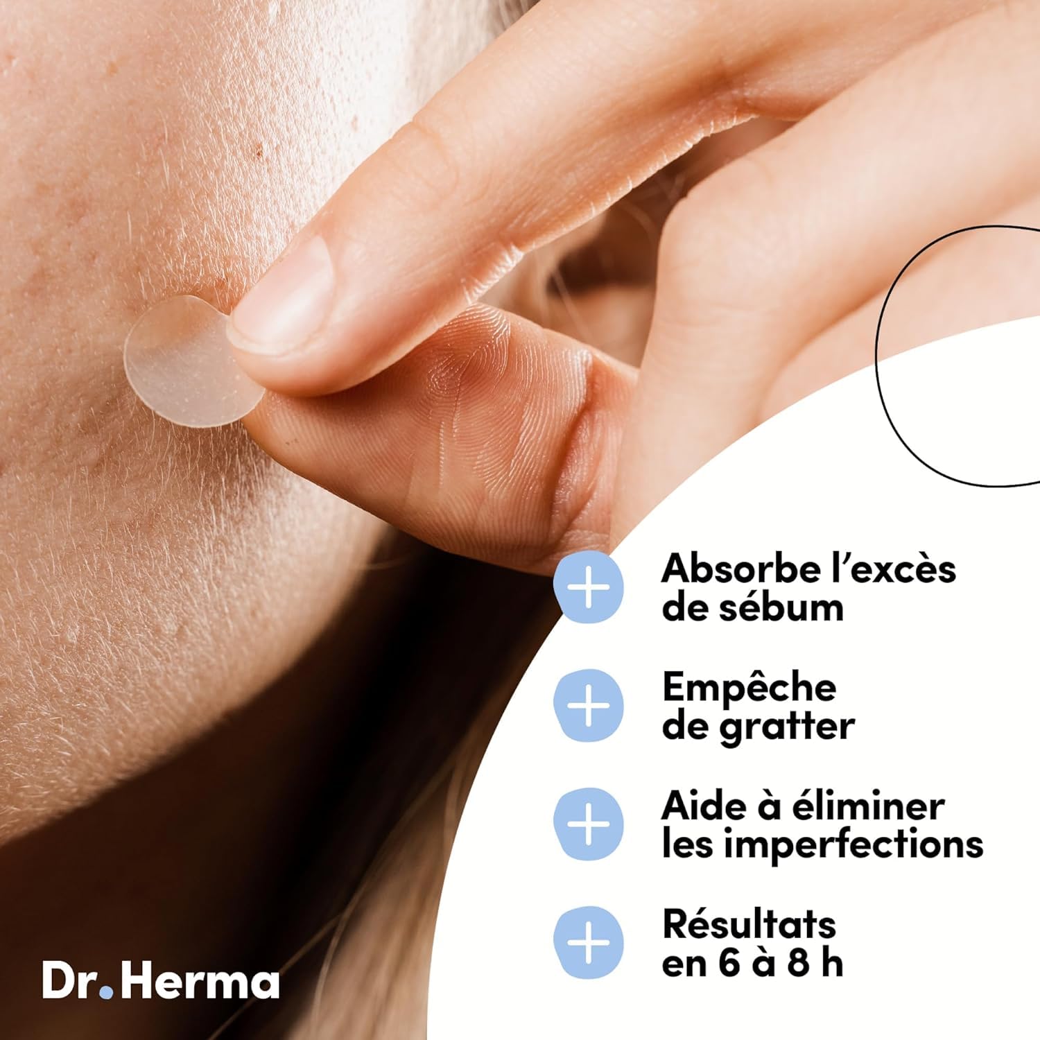 Dr. Herma – Anti-Pickel-Patches, Unsichtbare Anti-Akne-Patches – Sichtbare Ergebnisse in 6–8 Stunden – Dermatologisch getestet – 2 Packungen mit je 24 Patches