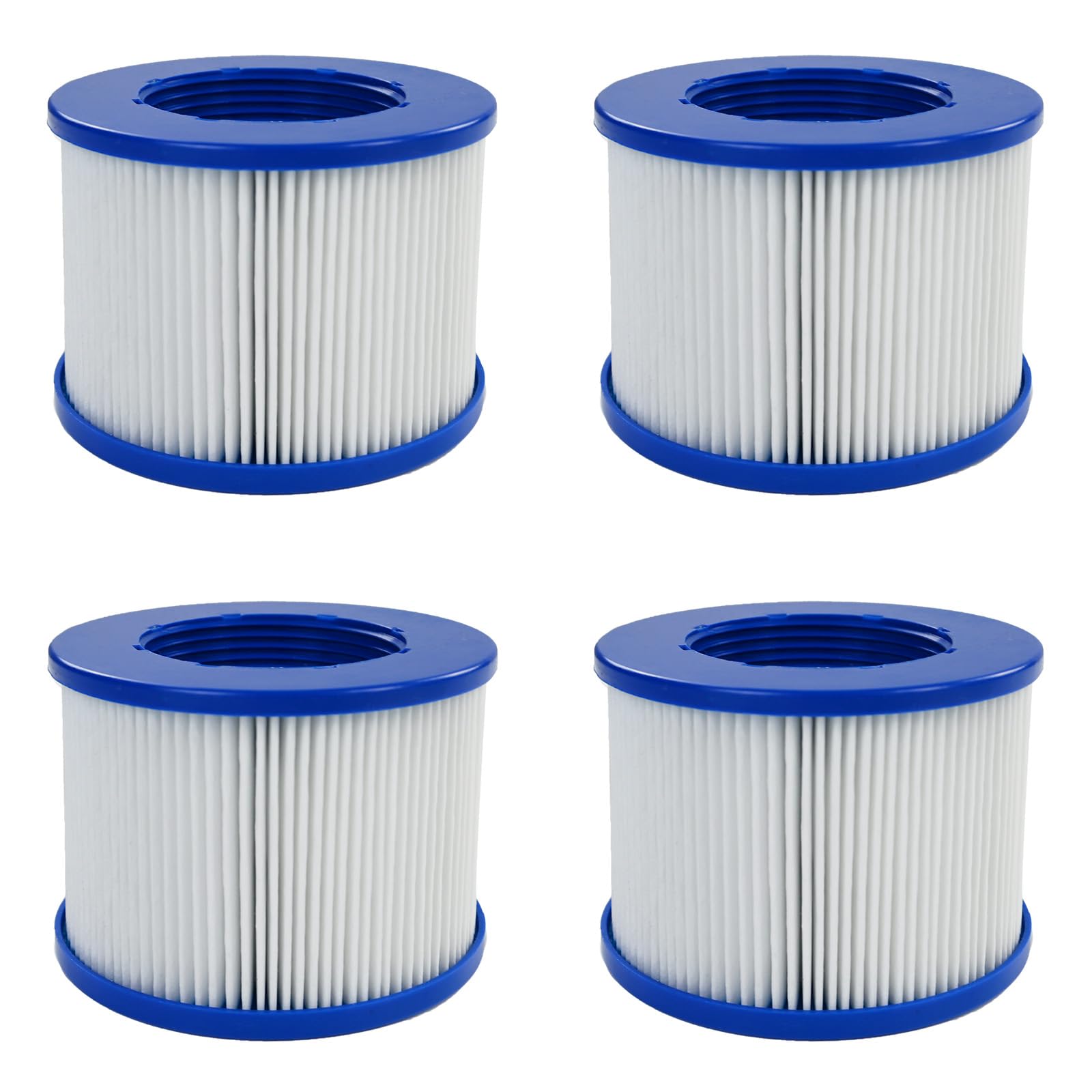 MRSTOT Screw-in Hot Tub Filter Replacement for RELXTIME/ALEKO/Wejoy Aquaspa/Co-z/Wave/CleverSpa - Threaded Cartridges for Inflatable Hot Tubs & Massage Pools (4 Pack) — image 1