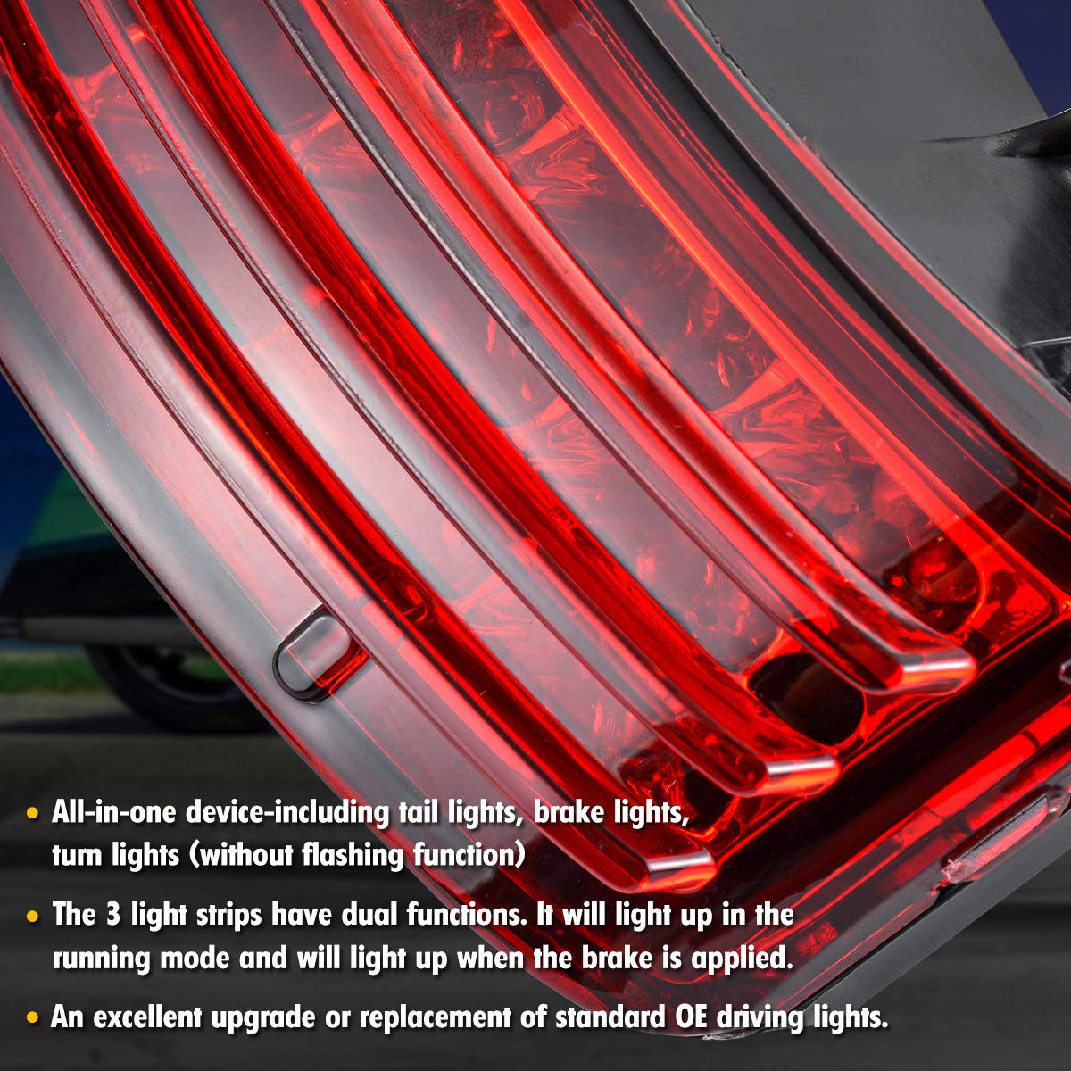 Fanale posteriore LED 150x80mm 12-24V Dx, posizione/stop/indicatore di direzione dinamico