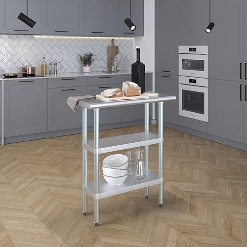 Vista 321 de Mesa de trabajo de acero inoxidable AmGood