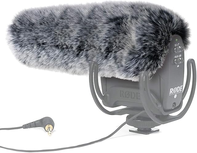 YOUSHARES Microphone Furry Windscreen - Outdoor Wind Shield Mic Windshield Muff Fur Custom Fit for Rode VideoMic Pro Camera Microphone