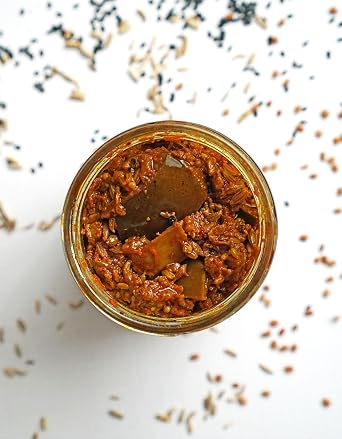 Pure Indian Foods Raw Mango Pickle Authentic Indian Achar, Bold Tangy Flavor, SmallBatch, Limited Seasonal Edition 9 oz