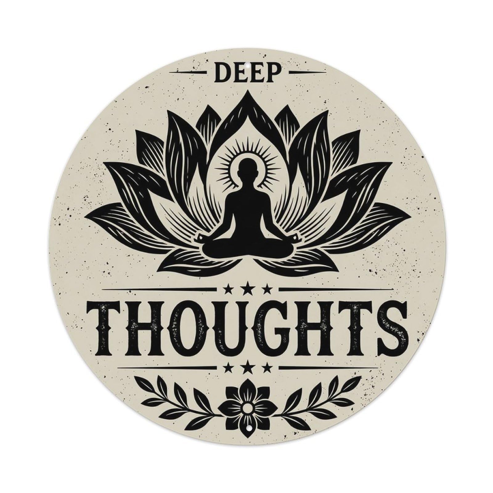 Zen Flower Meditation Den Reflection Metal Tin Sign