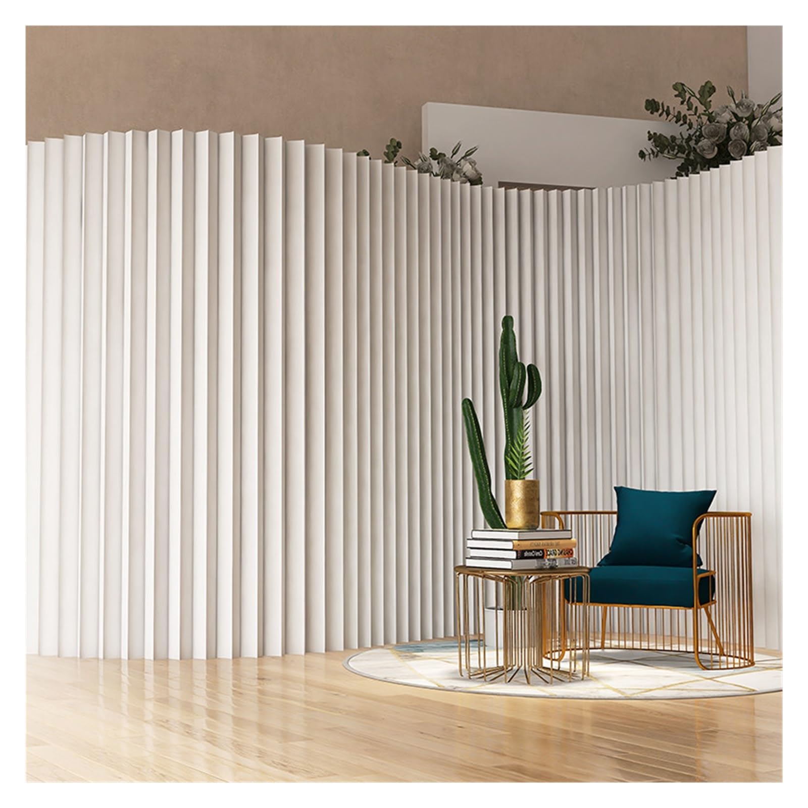 Separé Pieghevole In Carta Divisorio Per Ambienti Pieghevole Folding Room Divider Stand Divisori Separare Gli Ambienti Per Separare Ambienti, Casa, Studio, Ufficio, Esposizioni(180x28x200 cm)