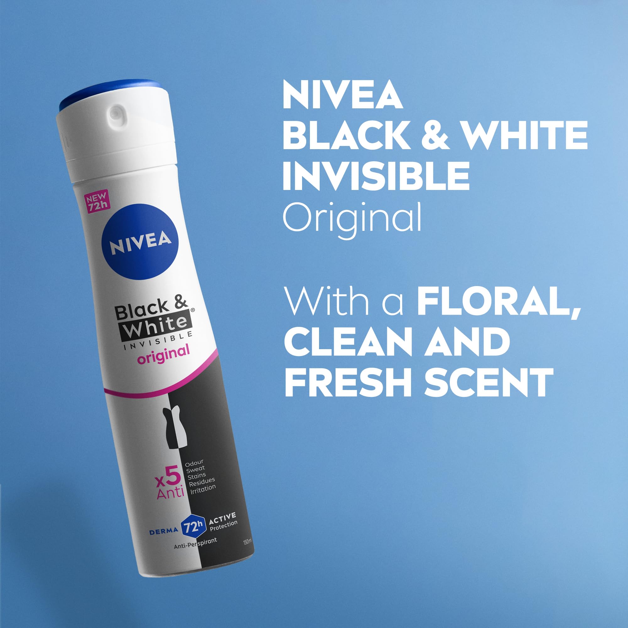 NIVEA Black & White Invisible Original Anti-perspirant Deo Spray