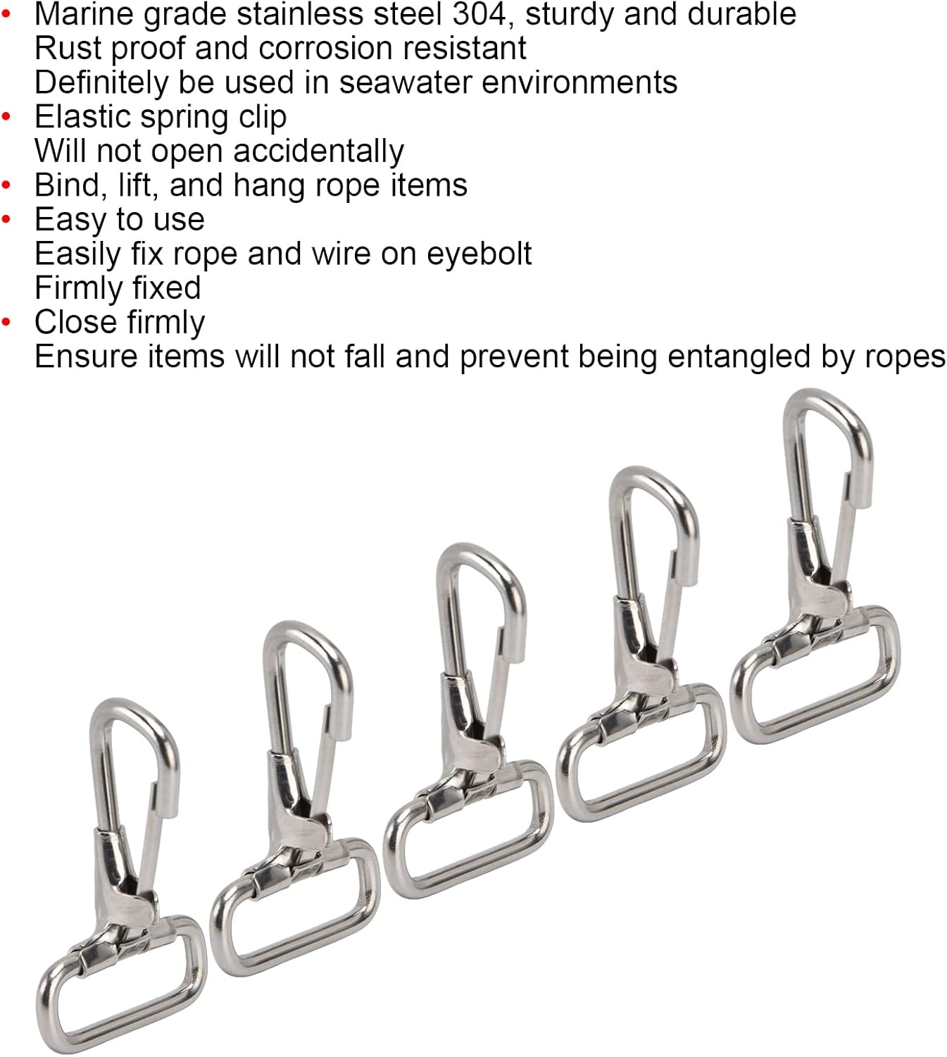 BTIHCEUOT Heavy Duty Metal Carabiner 11 8. (29 mm) Heavy Duty Marine Bungee Hanging mosques
