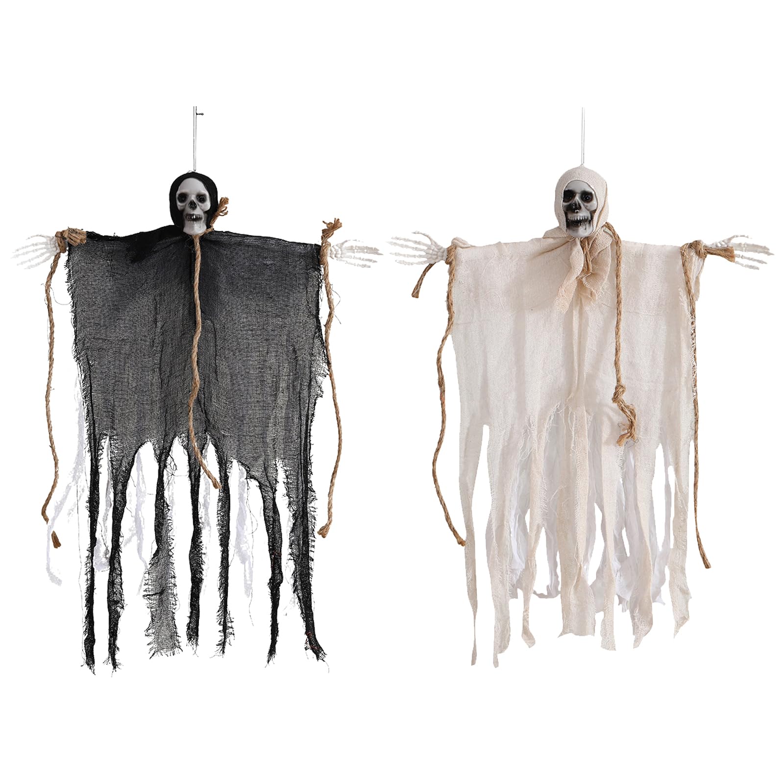 Tsophreniq Terrifying Halloween Skull Head Ornament Awful Indoor and Outdoor Embellishment Holiday Party Decoration Accessories Halloween Decoration