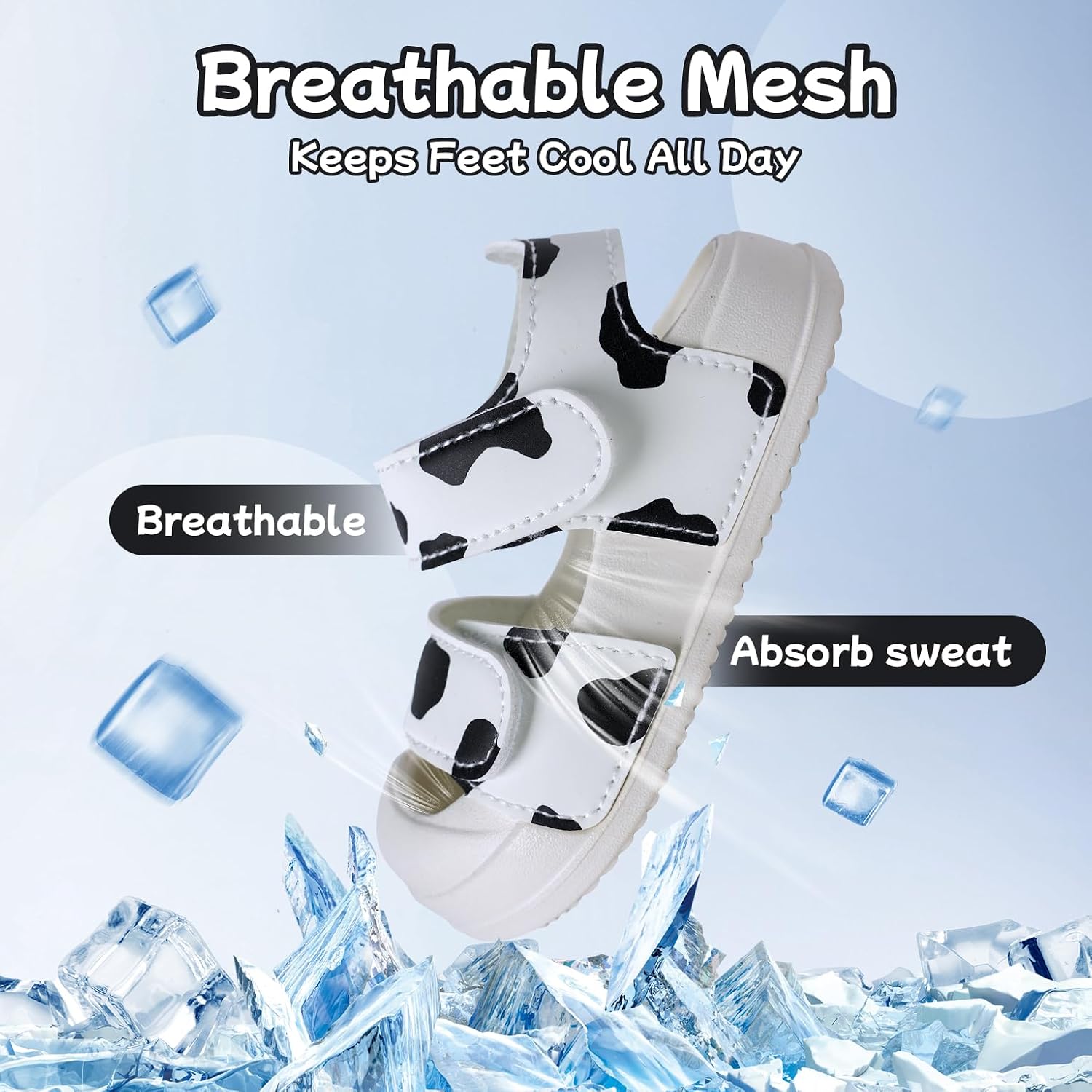 Toddler Sandals Boys Girls Slip On Walking Shoes Baby Breathable Quick-Dry Lightweight Sandals Shoes Non-Slip Barefoot Summer Outdoor Slip On Shoes