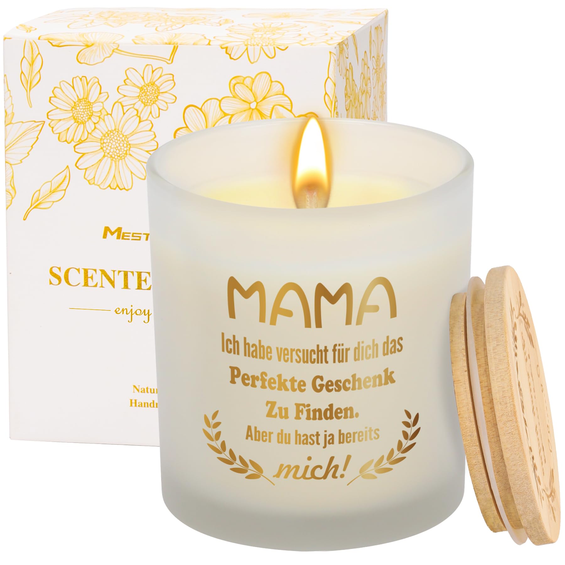 Geschenk für Mama, Duftkerzen Geschenkset zum Muttertag, Lavendel Duftkerze im Glas Muttertagsgeschenk Geburtstagsgeschenk Weihnachtsgeschenke Entspannung Geschenk für Mütter