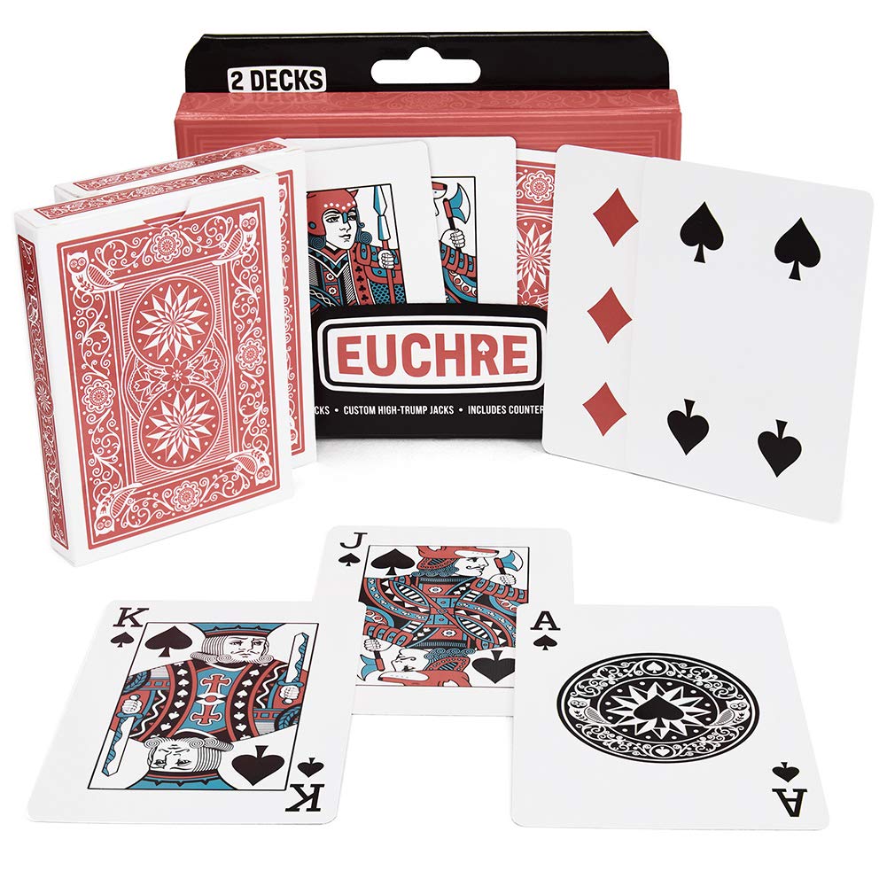 Amazon.com: Deluxe Dual Deck Set of Euchre Playing Cards