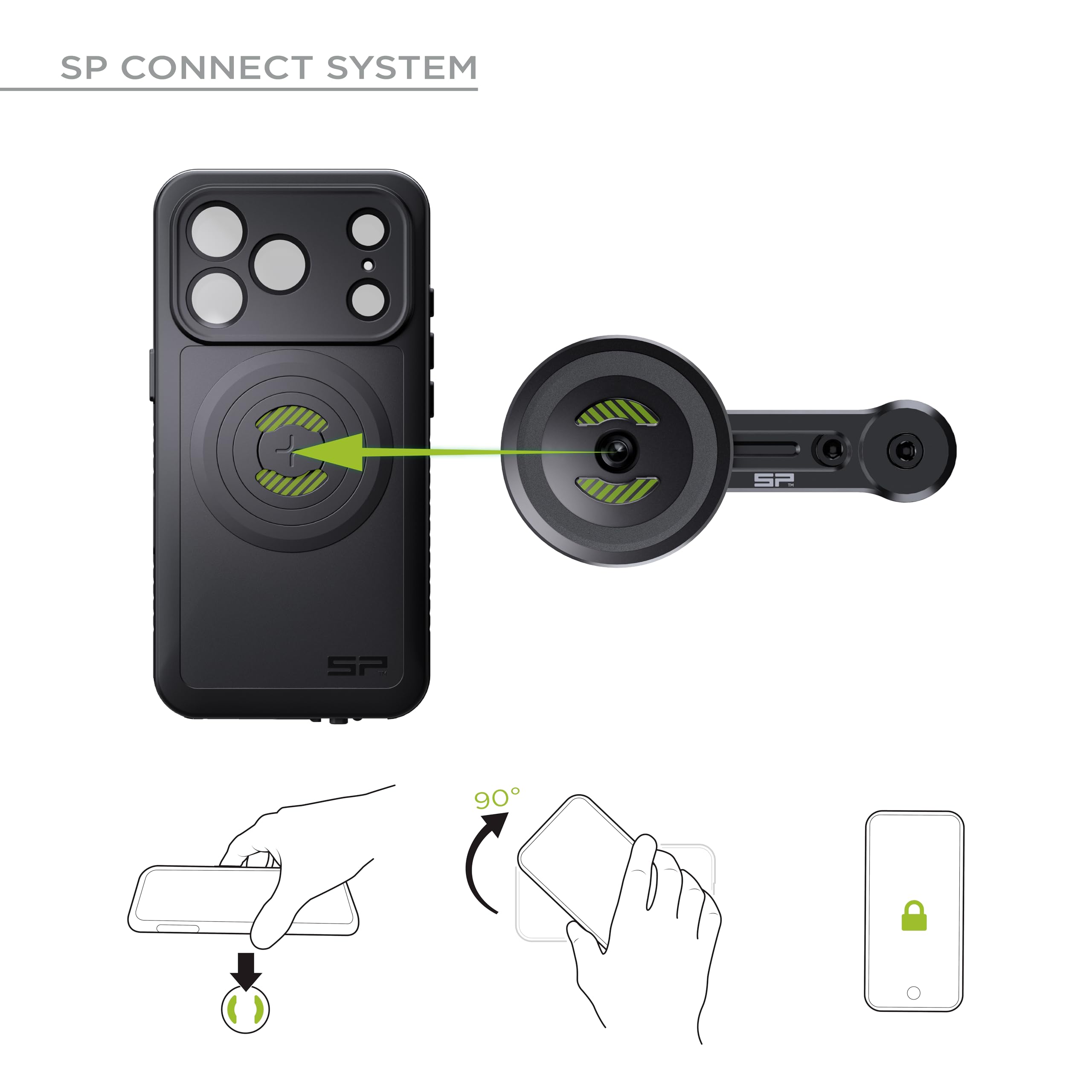 SP CONNECT Moto Bundle II AVM Xtreme | SPC+ | uchwyt kompatybilny z iPhone 17 | uchwyt na telefon komórkowy do motocykla | uchwyt na telefon komórkowy | akcesoria tłumiące wibracje do skuterów