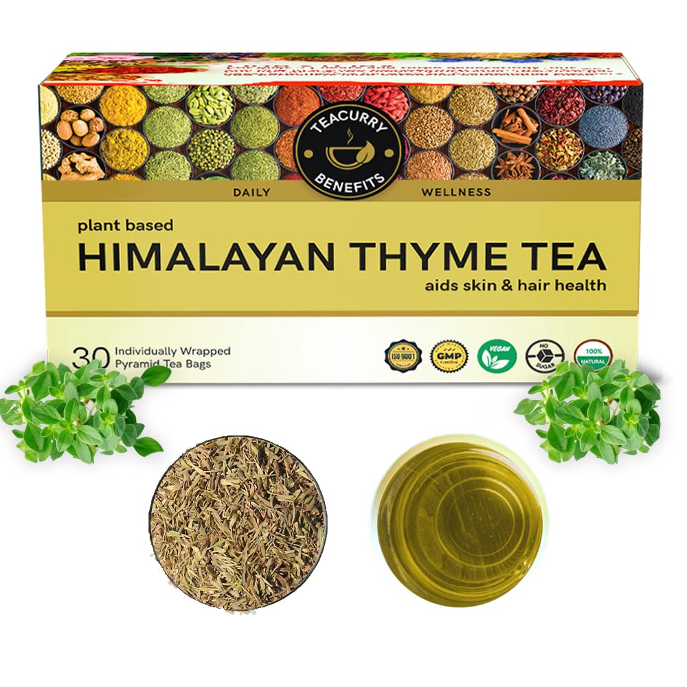 TEACURRY Himalayan Thyme Assam Tea-30 Tea Bags|Helps With Blood Pressure, Coughing & Immunity,60 Grams (B09JGMPDRT) Amazon Price History, Amazon Price Tracker
