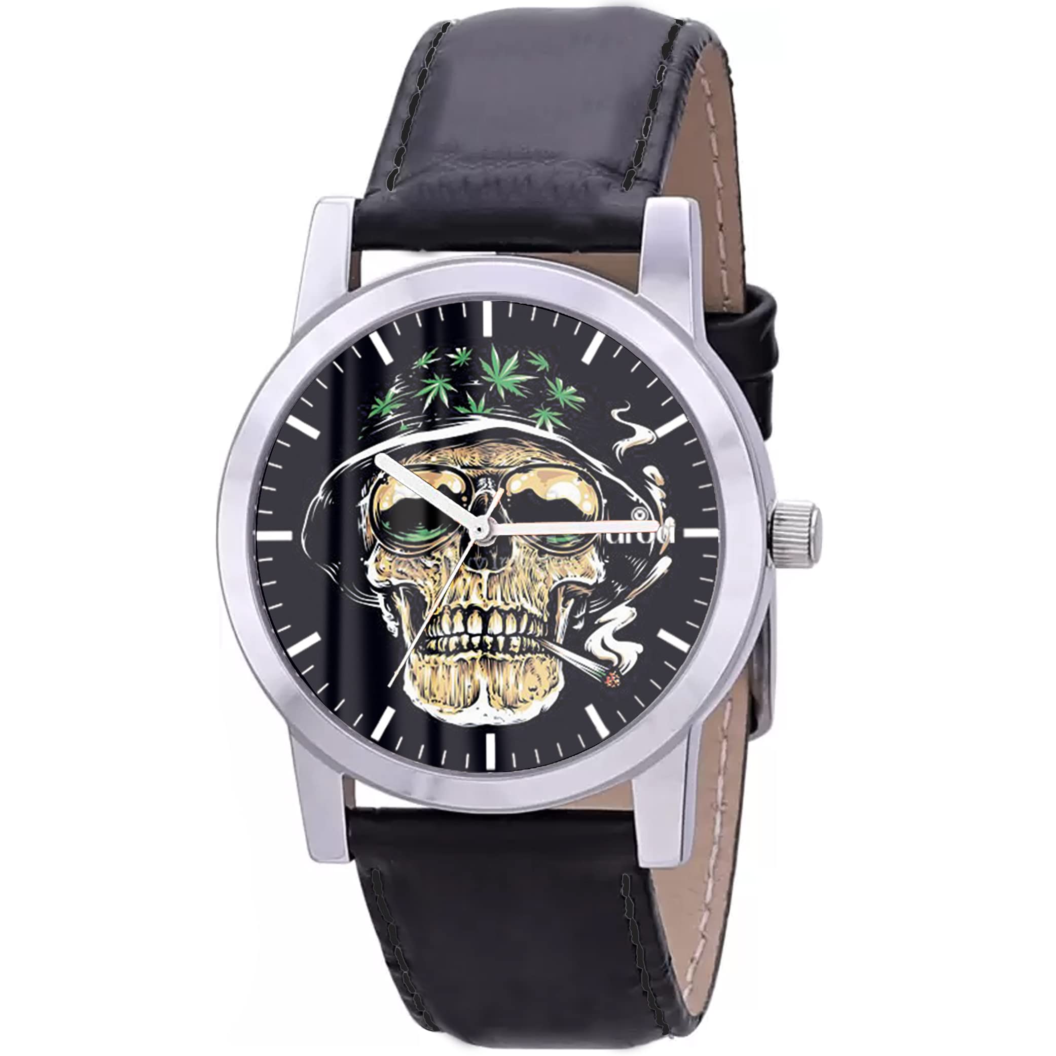 AROA Watch New Watch for Skull of a Skeleton Steel Metal Type Analog Black Strap Watch Black Dial for Men Stylish Watch for Boys (B0BZPB44BT) Amazon Price History, Amazon Price Tracker