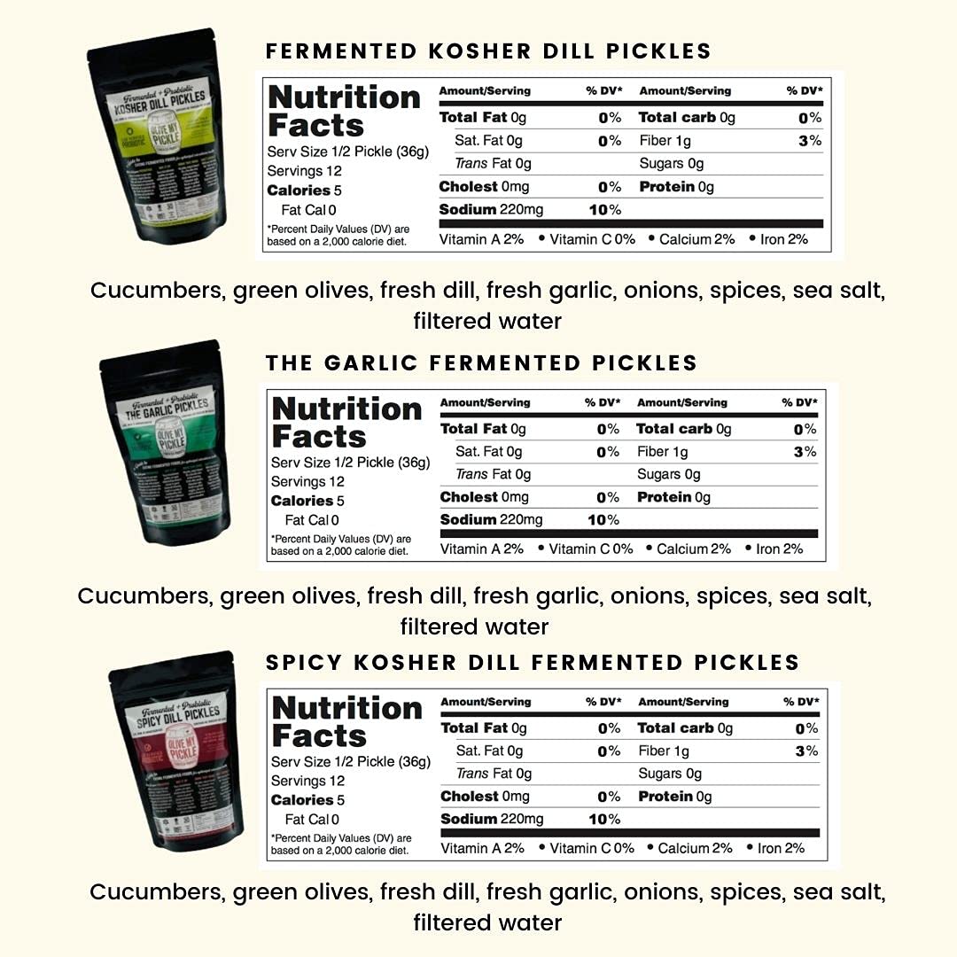 Real Fermented & Probiotic Pickles for Gut Health BEST PICKLE BUNDLE