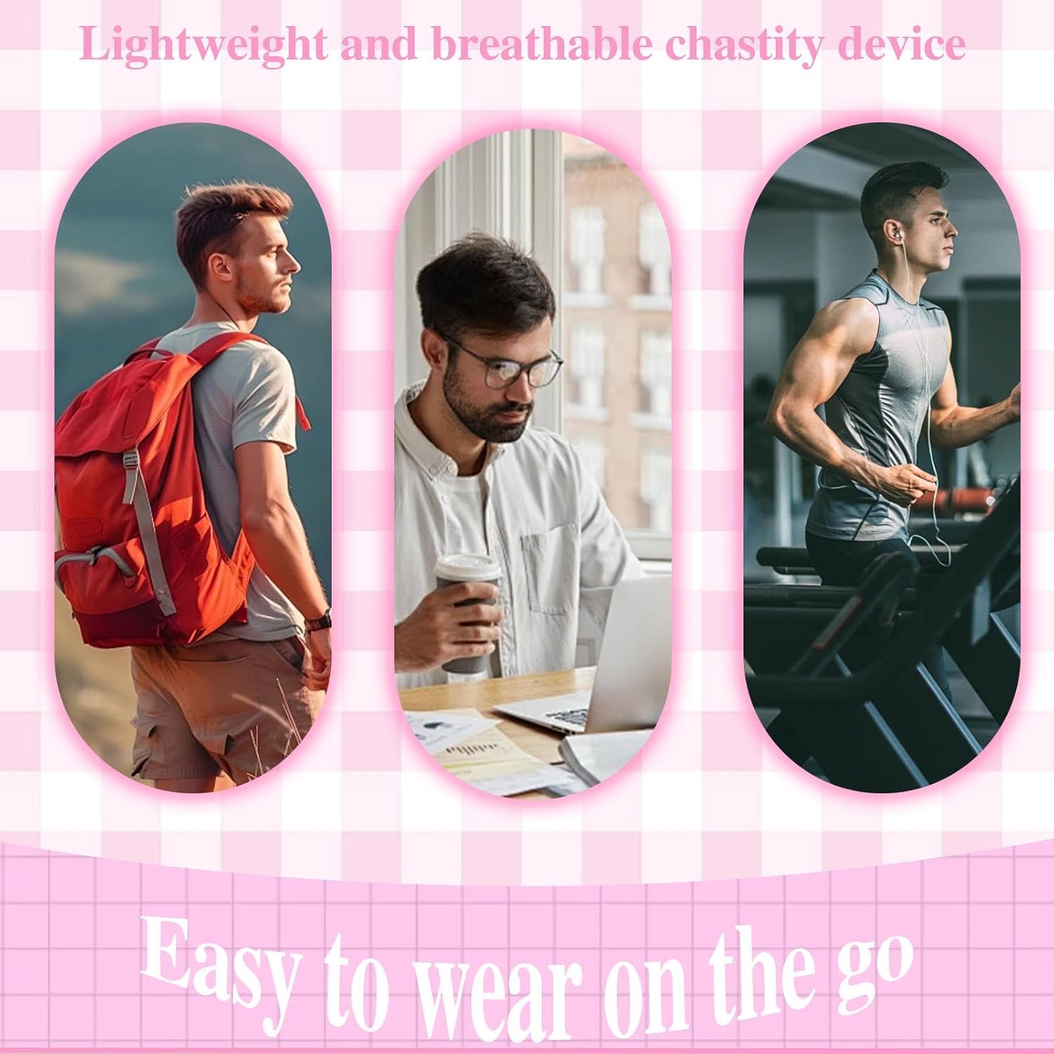 Sissy Chastity Cage Castidad Hombre Pink Cock Cage Male Sexuales Para Sexo Pareja Jaula Para El Pene Juguetes Eróticos Para Adultos (Bend Ring,Ultra-Micro)