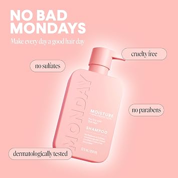 MONDAY HAIRCARE MOISTURE Shampoo with Hyaluronic Acid & Shea Butter for Dry & Dull Hair 354 mL
