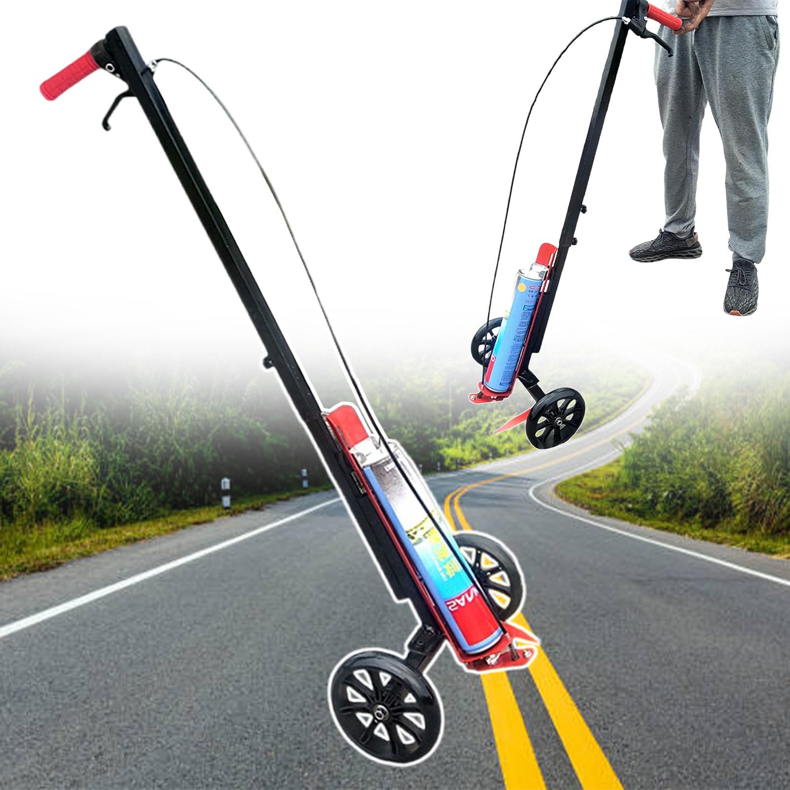GTHTUHFD Wheel Transfer Line Marking Machine | Sports Pitches & Court Marking Tool | Two-Wheel Professional Marking Vehicle | Draw Straight Lines, Curves, Circles
