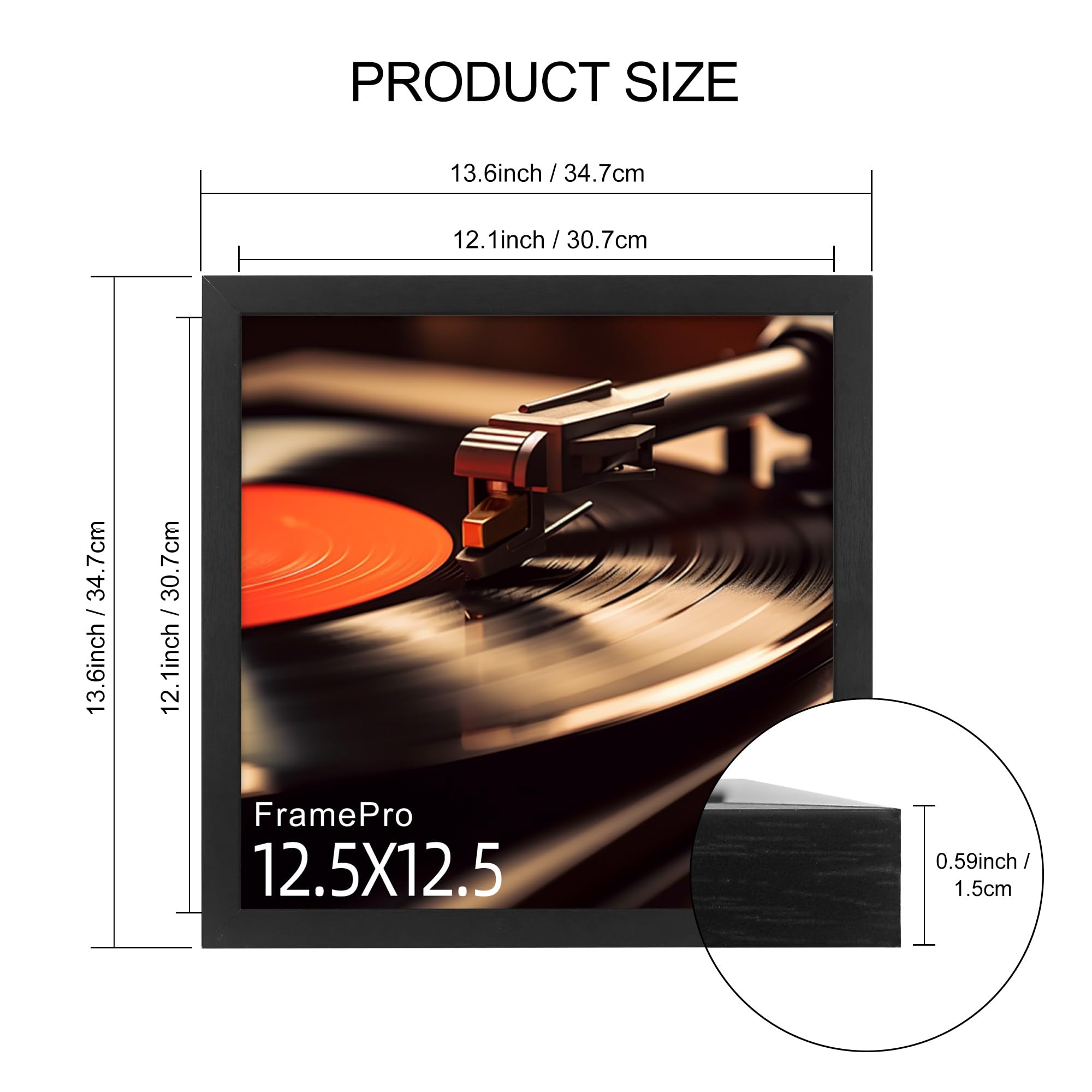 VinylFrame LP platen ophangen aan de muur - Caramel - Handgemaakt in Nederland VinylFrame LP platen ophangen aan de muur - Caramel - Handgemaakt in Nederland