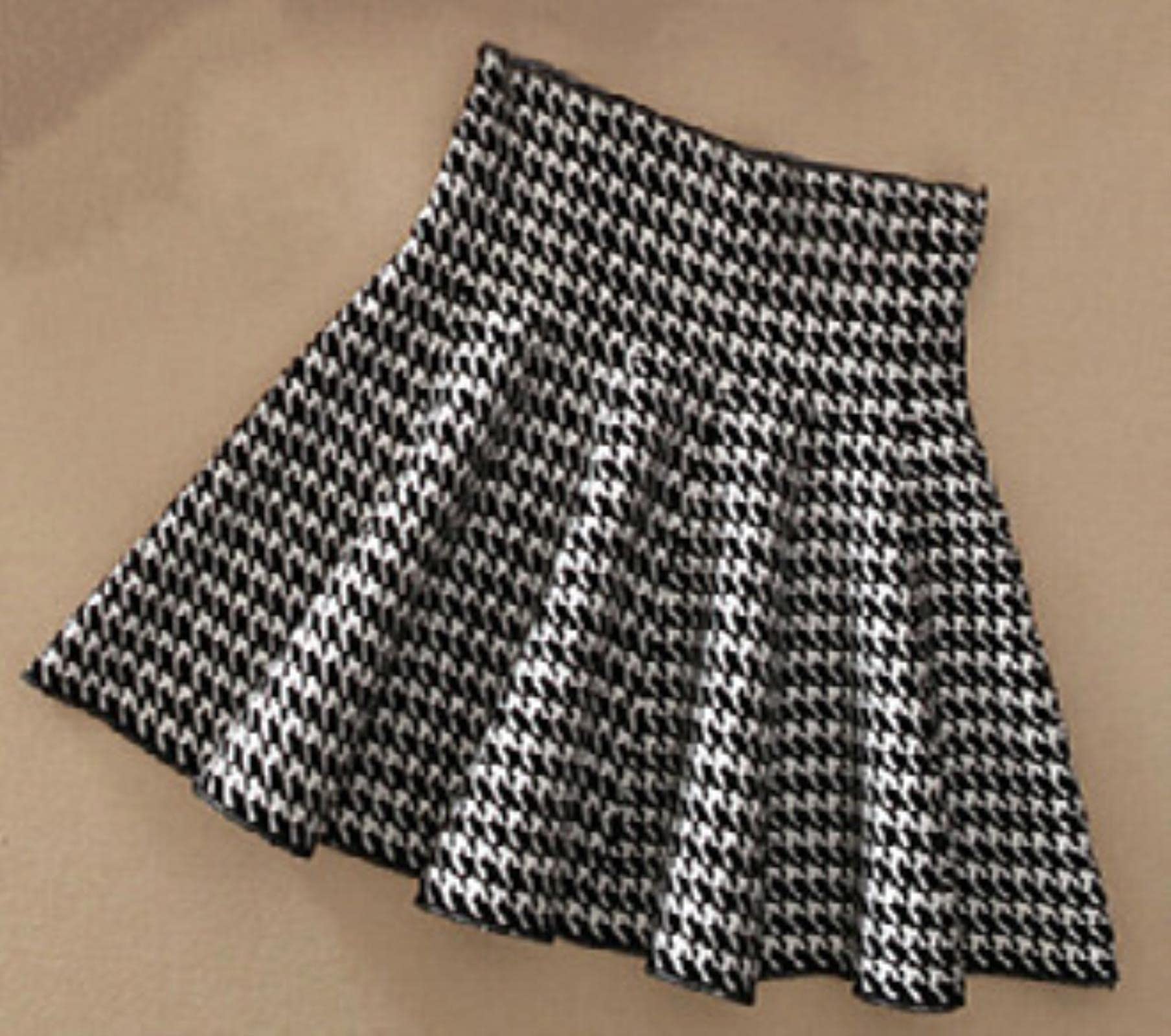 Jupe plissée Jupe À Tricoter des Femmes À La Taille Haute Taille Plissée Élastique Jupes Évasées