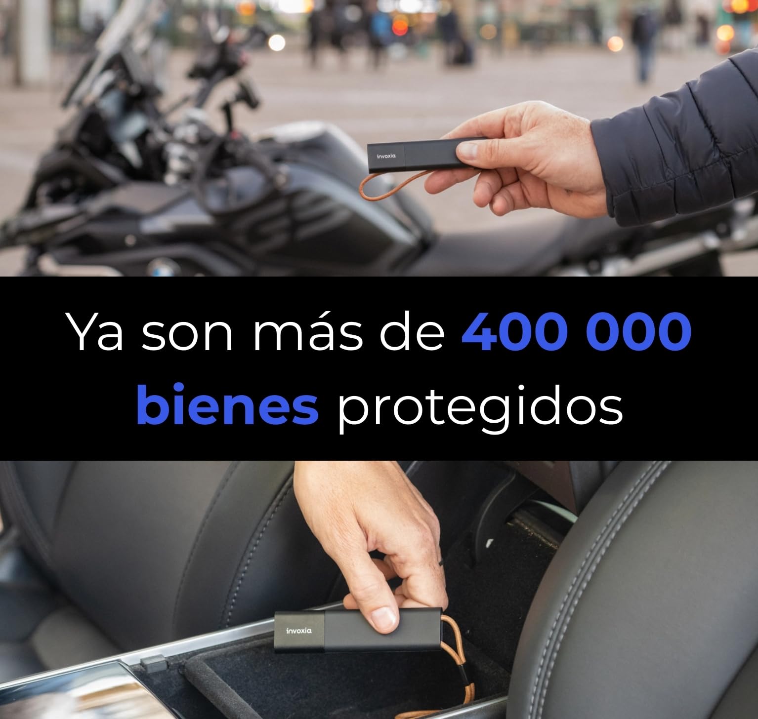 Invoxia Localizador GPS Pro - Rastreo en Tiempo Real - Sin Suscripción Incluida - para Coches, Motos... - Alertas de Movimiento e Inclinación - Red 4G LTE-M - hasta 3 Meses de Vida de la Batería