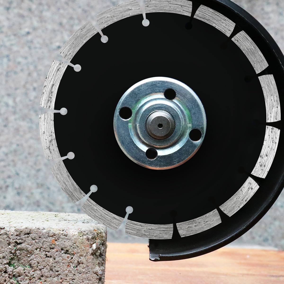 LYVQZPWLRDiamentowa płyta cięcia, 200mm Segmentowa diamentowa tarcza tnąca do piły kątowej Szlifierka kątowa Tarcza tnąca do cięcia na sucho i mokro Granit Beton Marmur Kamień Murarstwo 22mm