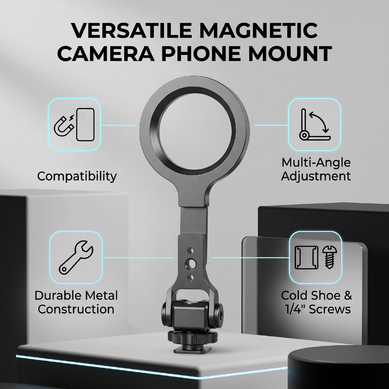 Supporto Magnetico per Telefono con Attacco a Slitta Fredda