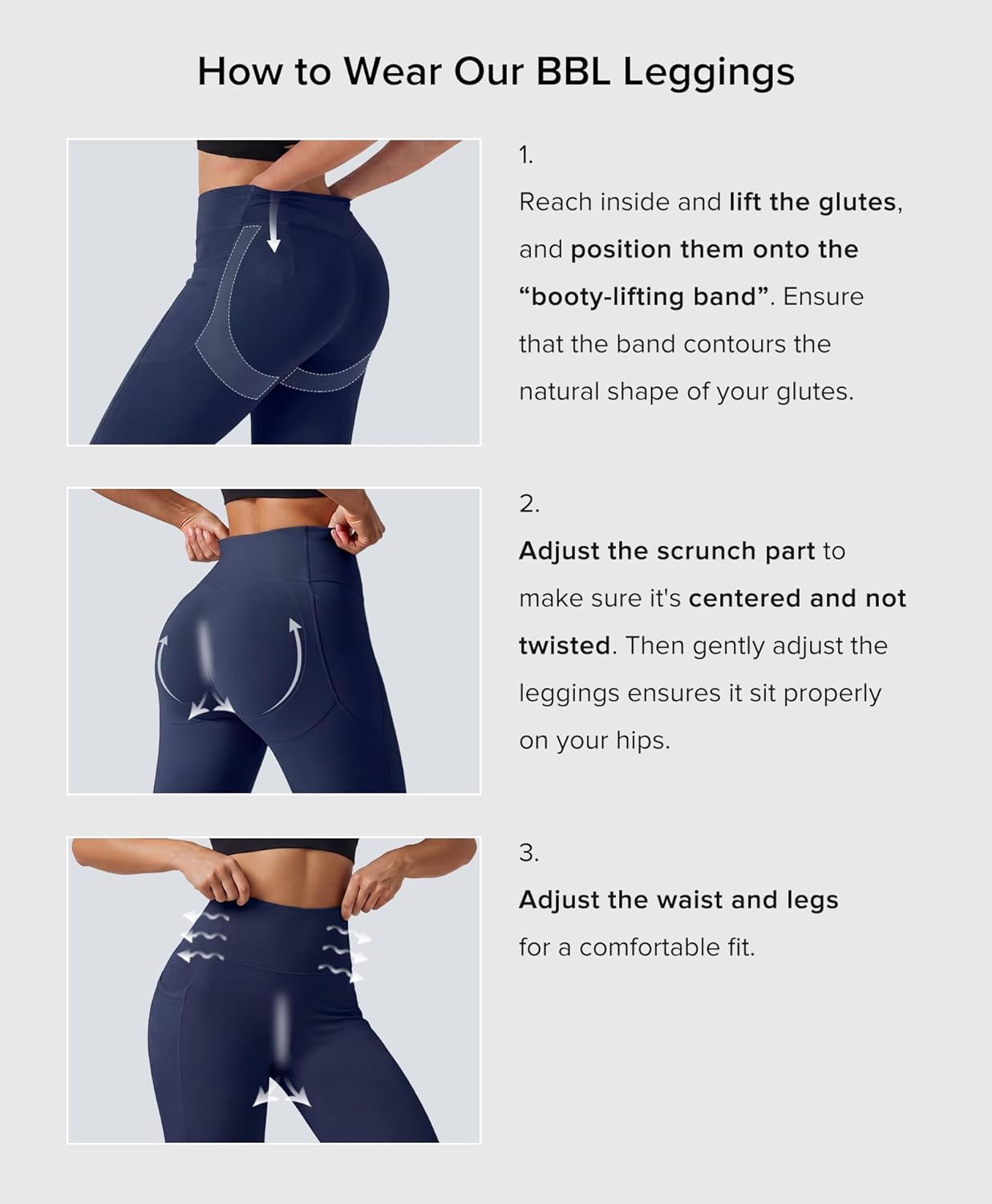 BRXL Scrunch Butt Lifting Leggings with Pockets for Women, 25" Tummy Control High Waisted No Front Seam, Workout Gym Leggings - Image 5