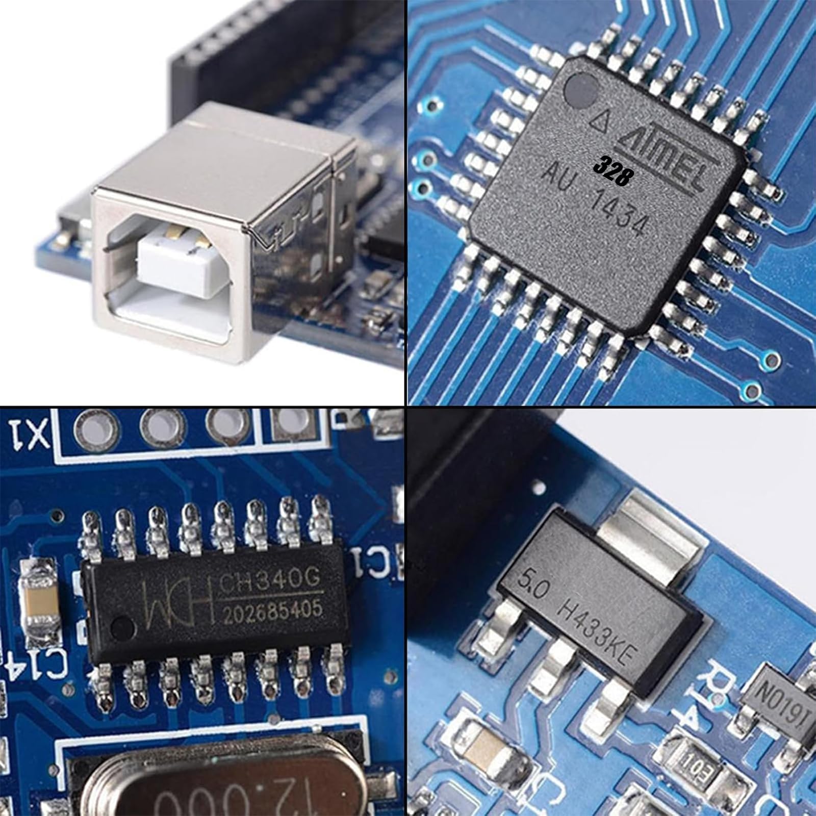 GERUI Scheda Mega-2560-R3, Scheda di Sviluppo Mega-2560 con Cavo USB Compatibile con modulo 2560 R3 Migliorato con Cavo Dati Alimentazione 6,5~12V Compatibile con Arduino IDE