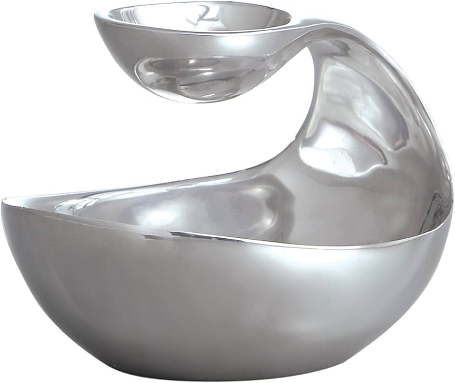 Amazon.com | nambe Scoop Server, Mini | Two-Tiered Chip and Dip