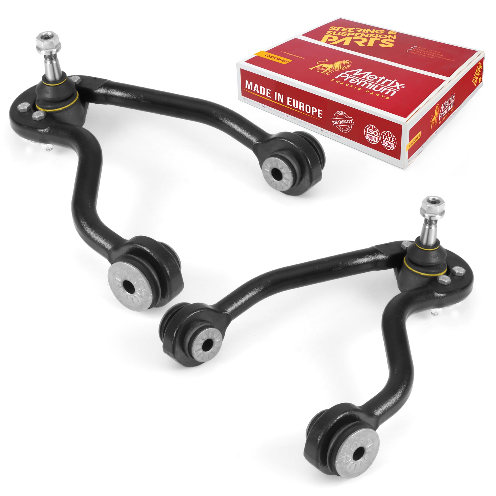 Metrix Premium Chassis Parts - Front Left & Right Upper Control Arm w Ball Joint & Bushing Assembly Kit Fits 99-00 Cadillac Escalade, 95-00 Chevrolet