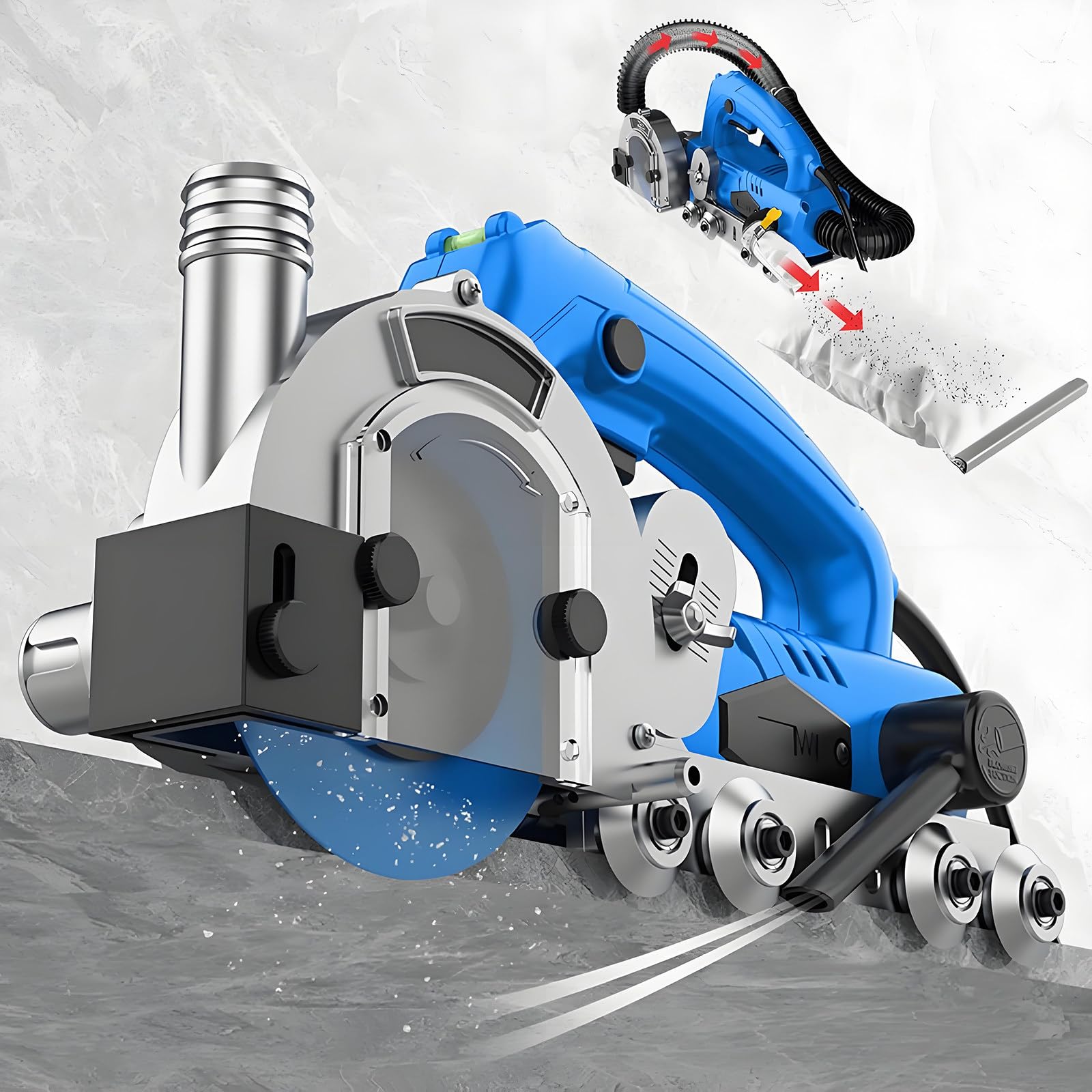 Drmoxin 1200W Household Electric Tile Gap Crevice Cleaning Machine Slotting Tool, 9000r/min Tile Joint Cleaner Tile Joint Cleaning Machine