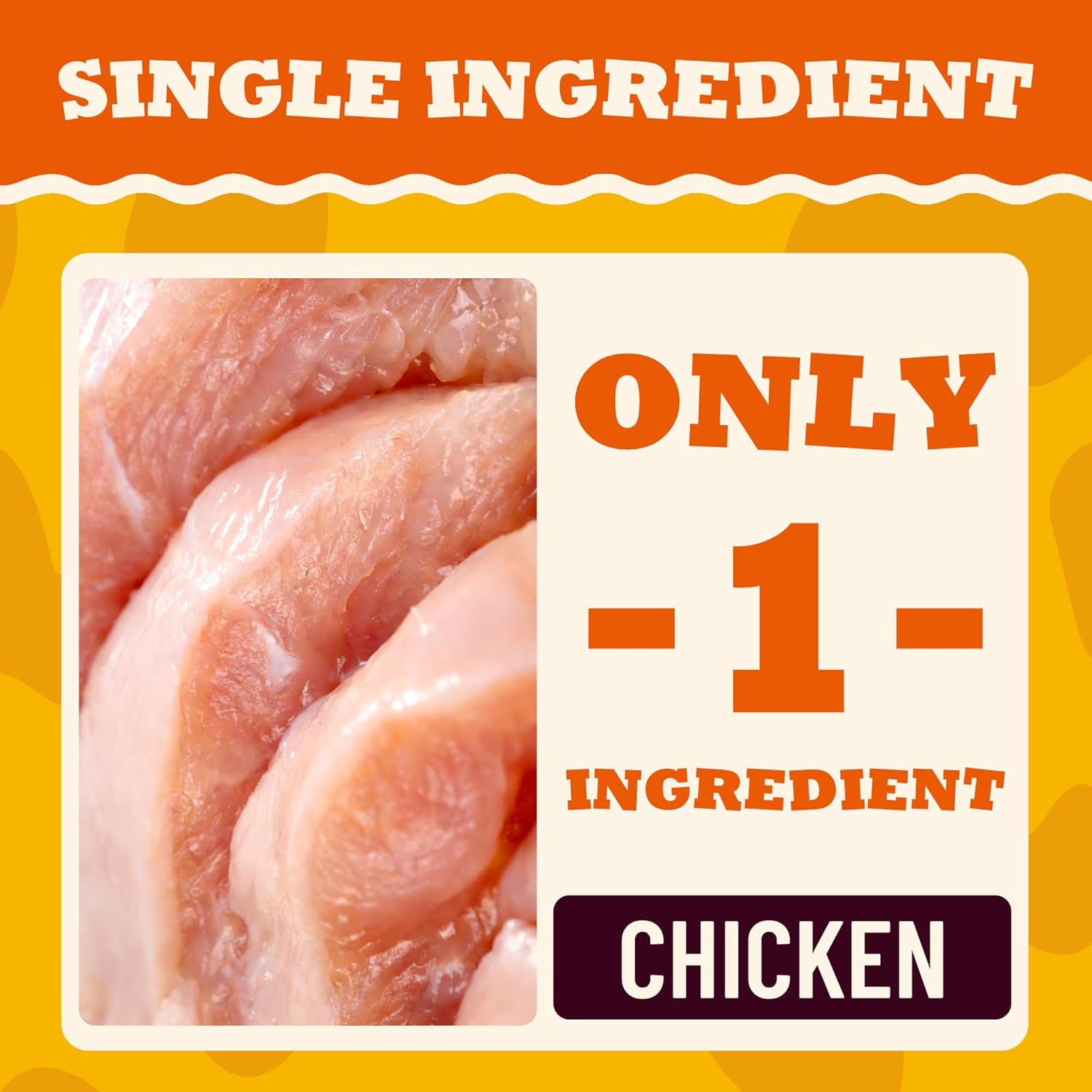 14.5oz Freeze Dried Chicken Treats for Dogs & Cats, Single Ingredient Raw Meat Thin Sliced Chicken Breast Dog Treat, Grain Free Human Grade&Low Calorie Healthy Dogs Training&Reward Snacks