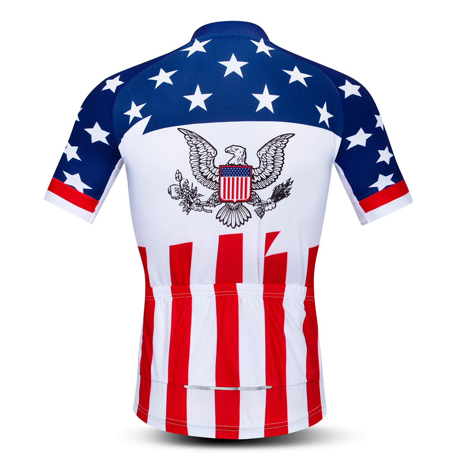 JPOJPO Cycling Jersey Men,USA Cycling Jersey Long Sleeve,Bike Jersey Full Zipper,Comfortable, Breathable and Quick-Dry
