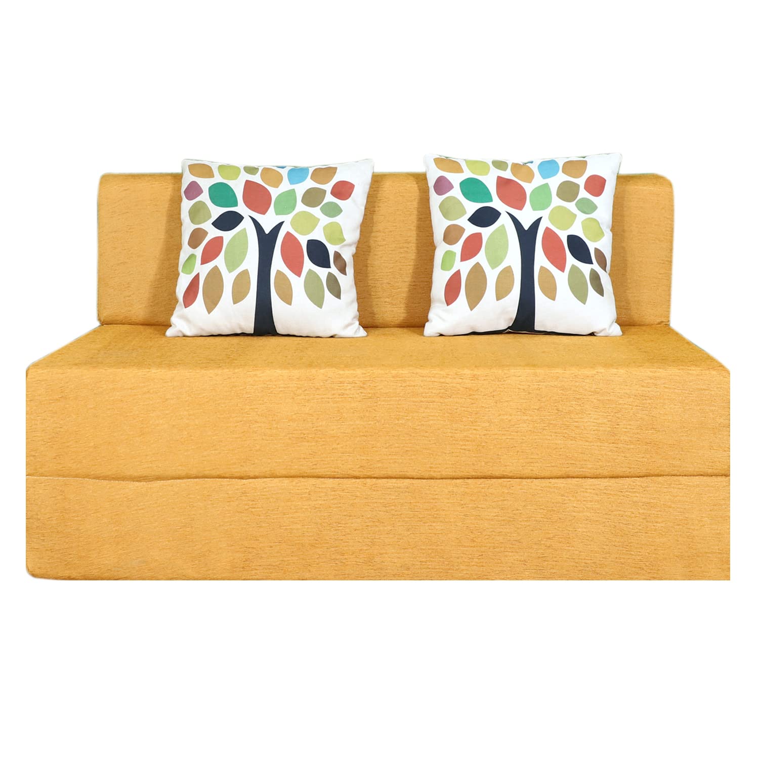 Sofaarea Two Seater Sofa Cum Bed High Density (HD) PU Foam with Three