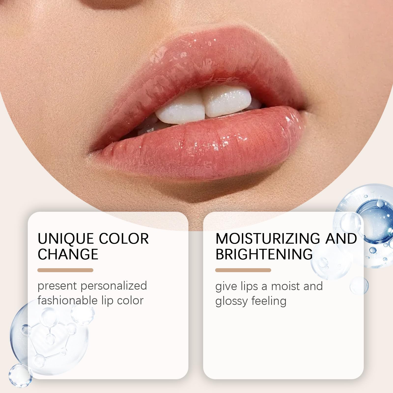 PH-regulierender Lippenstift Für Reife Frauen, Farbwechsel Von Transparent Zu Roségoldener Folie, Feuchtigkeitsspendende Und Langanhaltende Lippenpflege (5pcs)