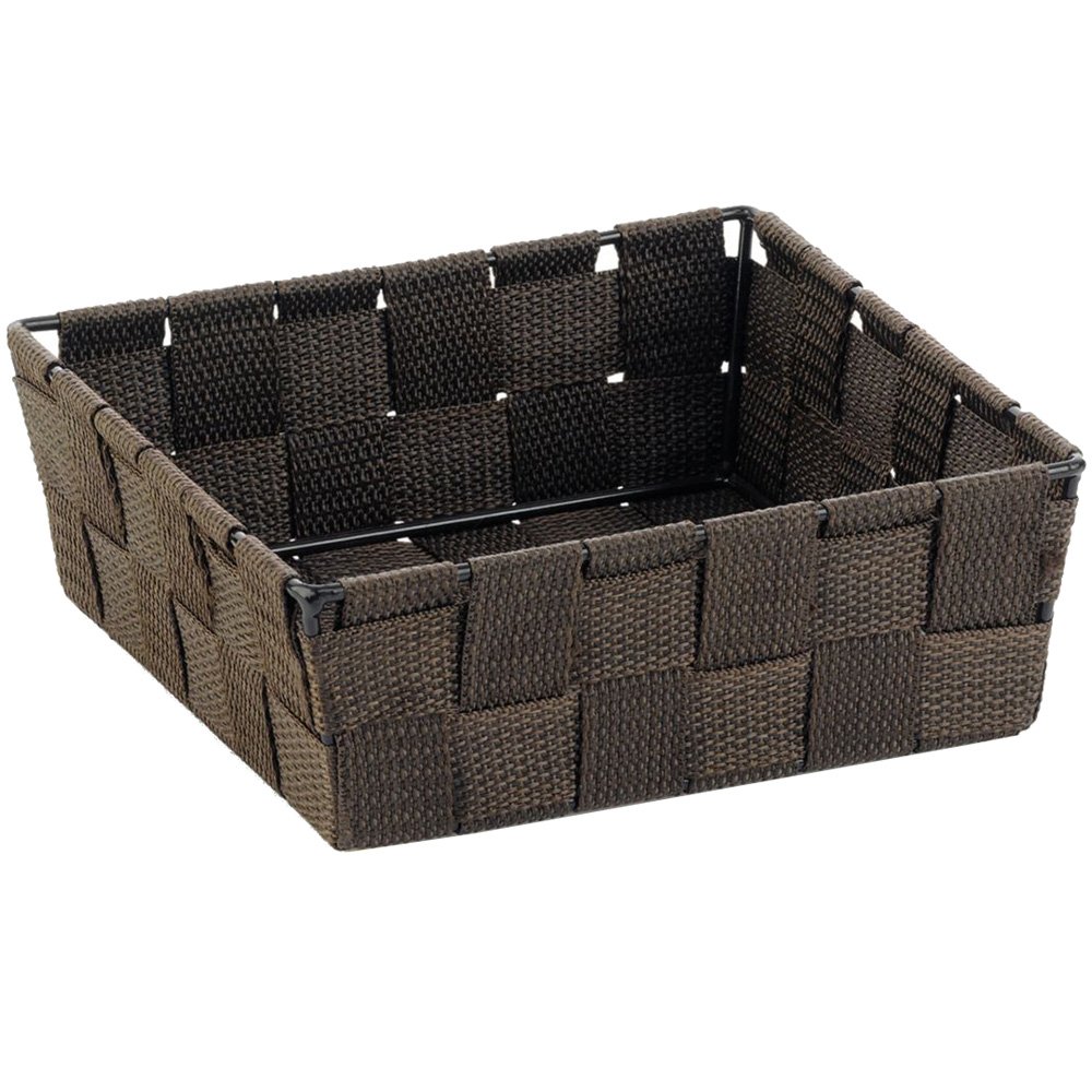 Cestino Portatutto Kela Alvaro In Plastica | Marrone, 19x19x6 Cm, Design Classico, Uso Multifunzione Per Cucina E Bagno