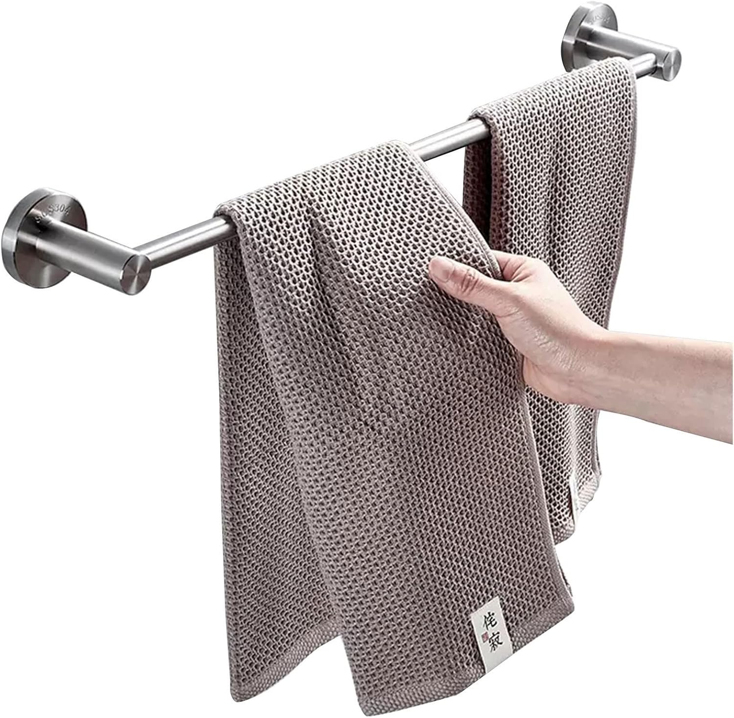 Aluminum Alloy Towel Rack ，Foldable Bathroom Towel Holder ，Wall Mounted Towel Rail Bath Silver Towel Holder Stainless Steel Towel Bar for Kitchen Toilet Hotel Accessory-30-120cm Optional(80cm)