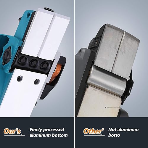 Miniatura 6 de Cepilladora de madera eléctrica de mano, 3-1/4 pulgadas, 600 W, 6 amperios, 13000-16000 rpm, potente cepilladora eléctrica portátil para carpintería