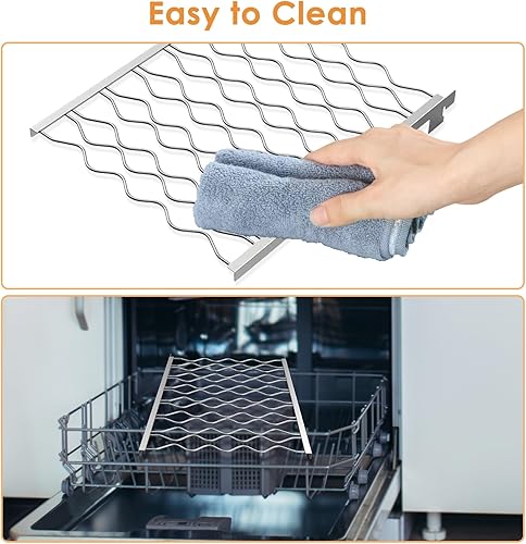 Miniatura 4 de AJinTeby Estante flexible para baquetas y pimienta para parrillas de pellets Oklahoma Joe's Rider, 2 paquetes de rejilla de calentamiento de