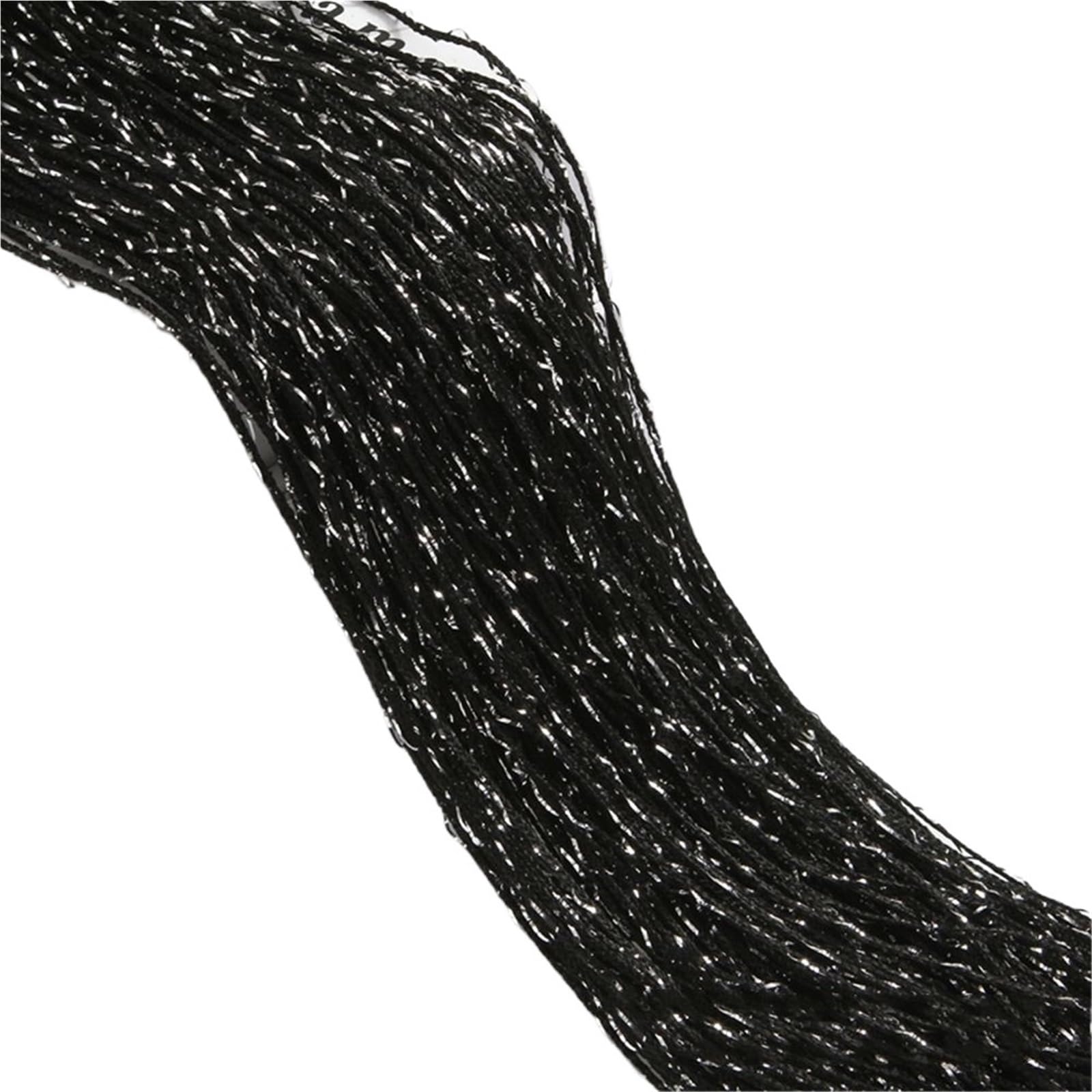DFGBAPKBL beaded door curtain 2M*1M String Curtain Tassel Glitter Hanging Beaded Curtains Shining Room Divider Net(Black)