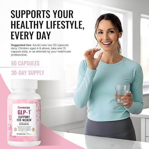 Miniatura 6 de GLP-1 Suplemento probiótico para pérdida de peso para mujeres, supresor del apetito natural, metabolismo y refuerzo de la salud intestinal, impulso