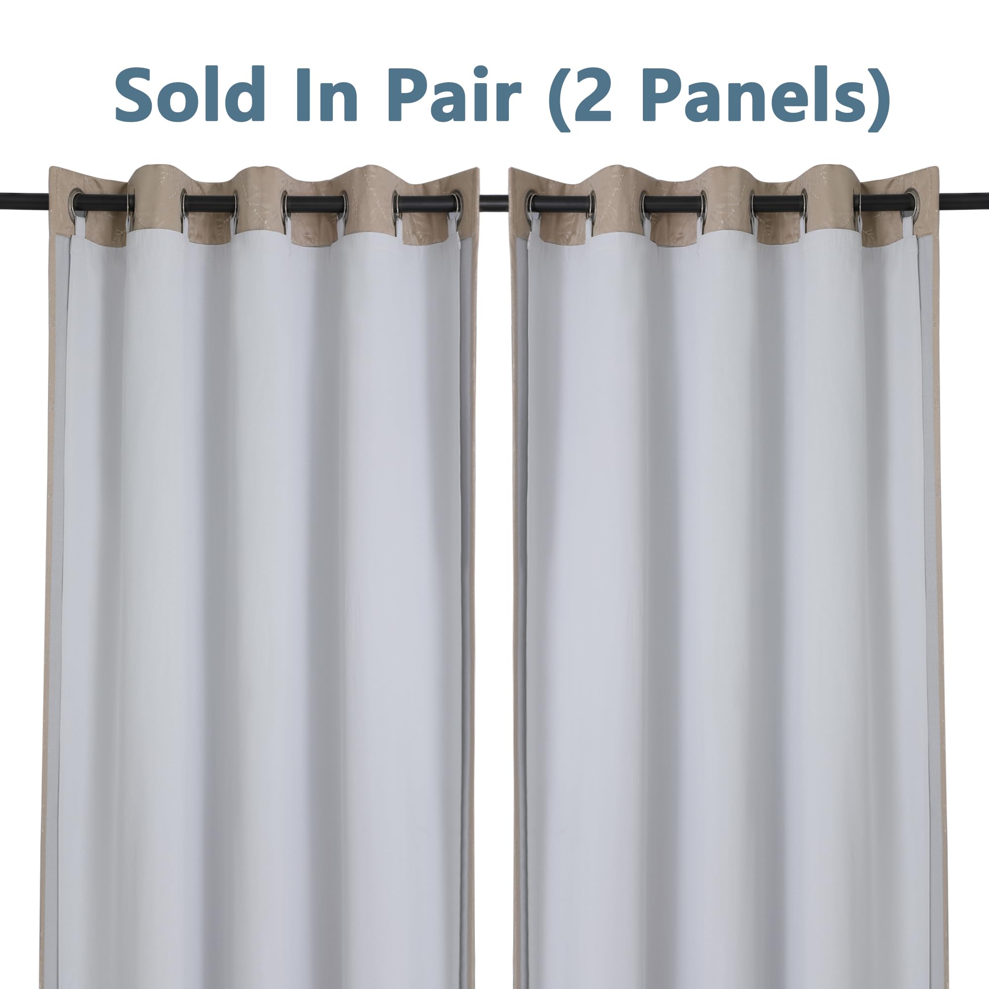 Amazon.com: Chyhomenyc 2 Panels 100% Blackout Curtain Liners, 100