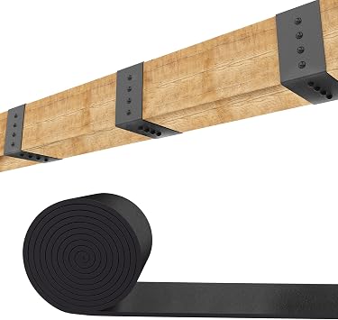 5ft Faux Wood Beam Strap, Flexible Beams Gap Hiding Strap, Metal Look Strap | 1.57" Wide Architectural Products for Faux Wood Beams, Ceiling Beam and Cabin Shutters Accessories