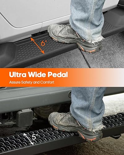 Miniatura 3 de OCPTY Estribos compatibles con 2018-2024 para Jeep Wrangler JL 2 puertas laterales Nerf Bars, color negro