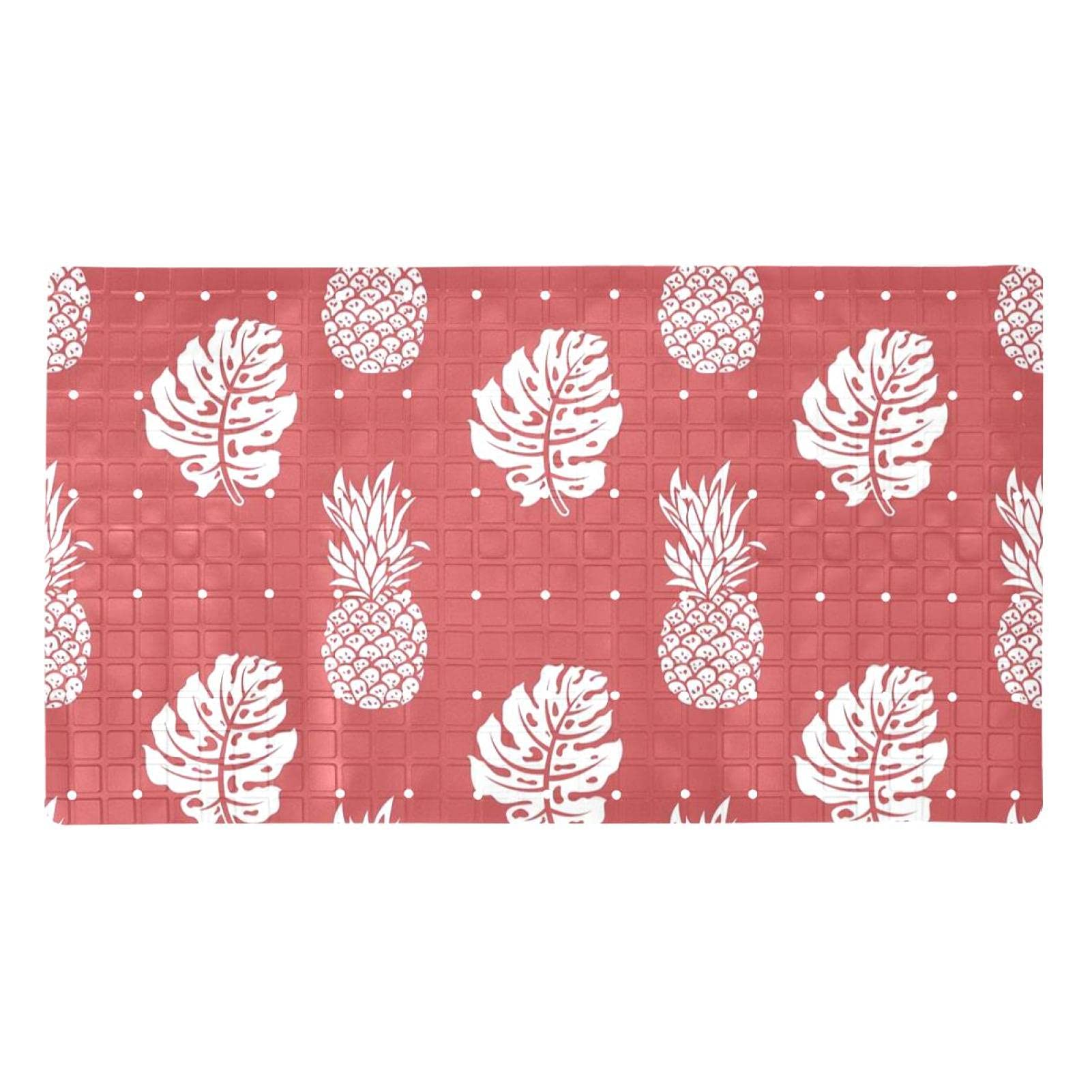 Tapis de bain antidérapant feuilles d'ananas pour protéger toute la famille
