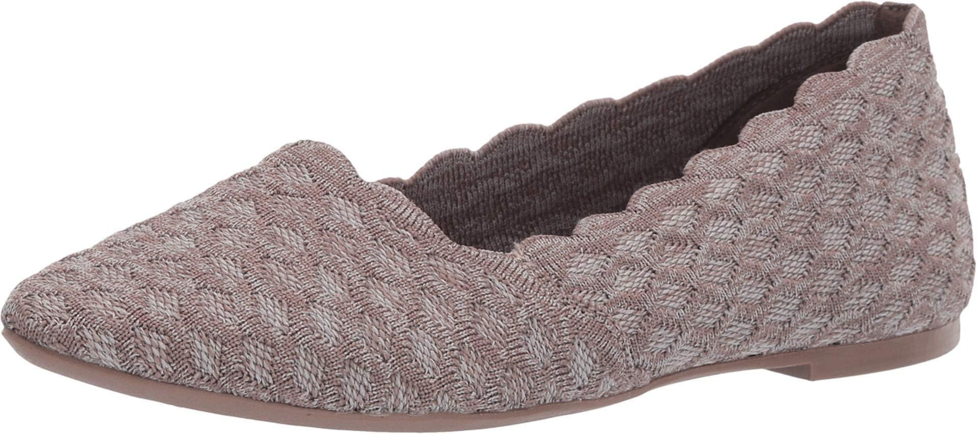 Cleo - Scalloped Knit Skimmer Womens Ballet Flat