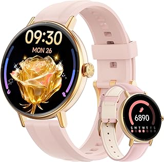 Women’s Smart Watch for Samsung, iPhone, Android, 1.27 Inch Women’s Smart Watch with Bluetooth Call,