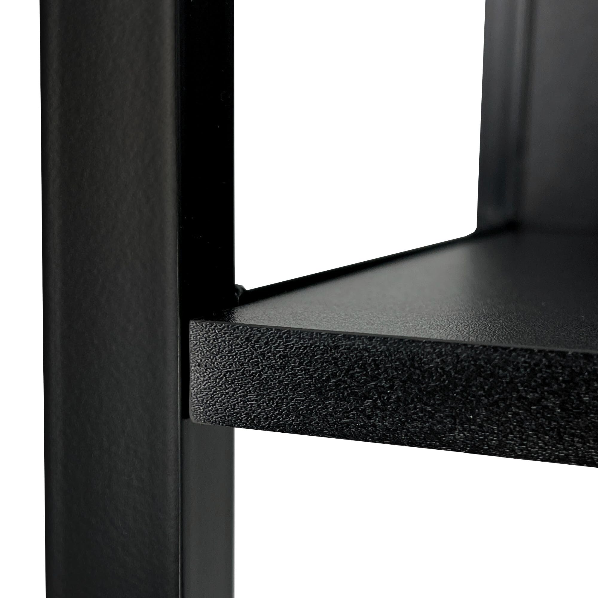 AKORD Libreria Industrial Style a 6 Ripiani 80 cm | Libreria Ferro e Legno | Aperto | Struttura a Scaletta | Scaffali autoportanti per Ufficio, Cucina, Bagni, Soggiorni | Biblioteca Nero