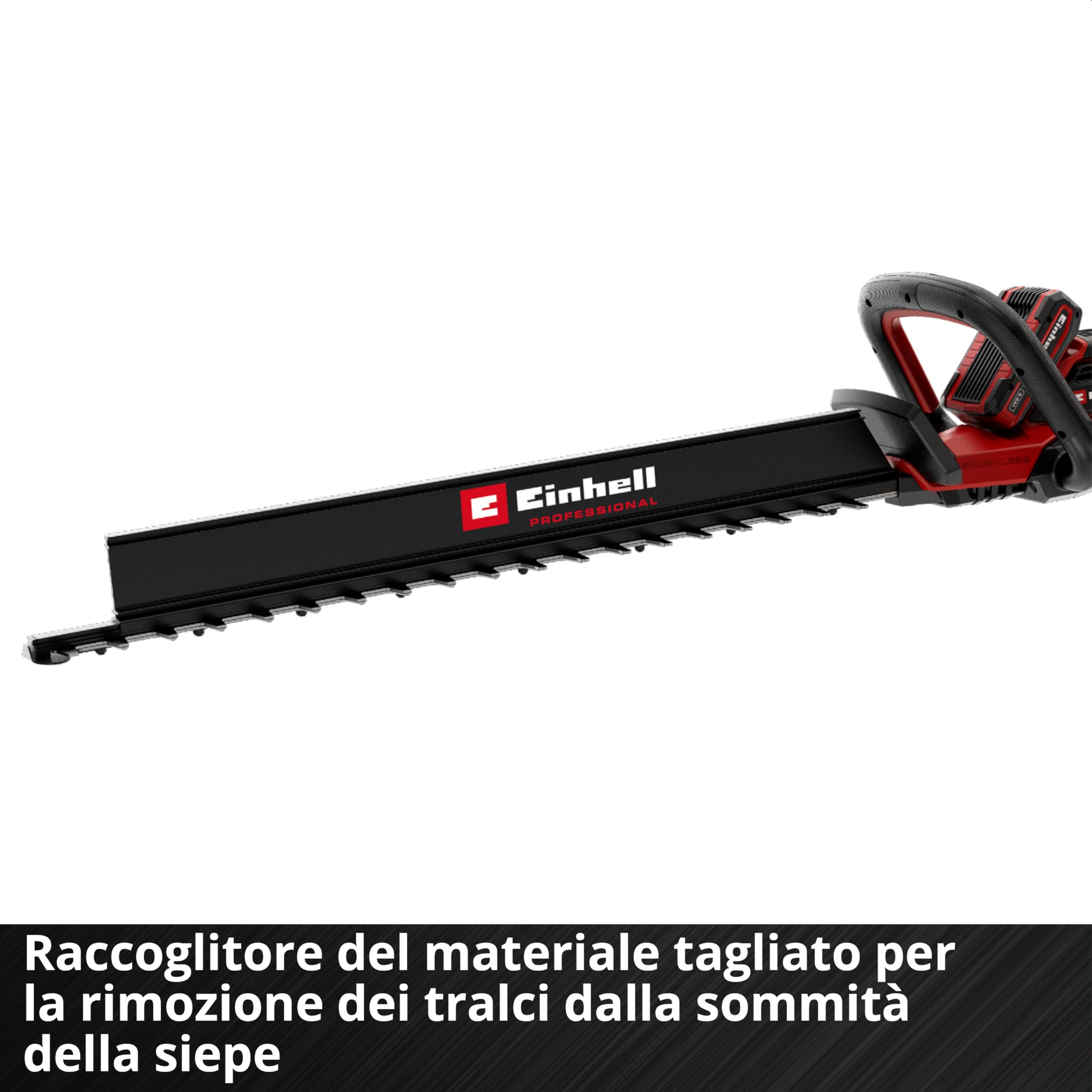 Einhell Professional Tagliasiepi a batteria GP-CH 36/65 Li BL-Solo Power X-Change (36 V, lunghezza di taglio 65 cm, distanza tra i denti 30 mm, Brushless, sistema antibloccaggio, senza batteria)